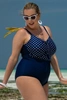 Jednoczęściowy kostium kąpielowy modelujący wyszczuplający usztywniane miski Plus Size