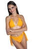Dwuczęściowy kostium kąpielowy wiązane bikini majtki z wyższym stanem z materiału 3D