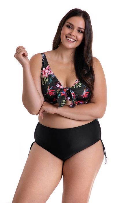 Dwuczęściowy kostium kąpielowy Plus Size modelujący miękkie miski i majtki z wysokim stanem