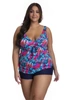 Tankini dwuczęściowy komplet ze spodenkami