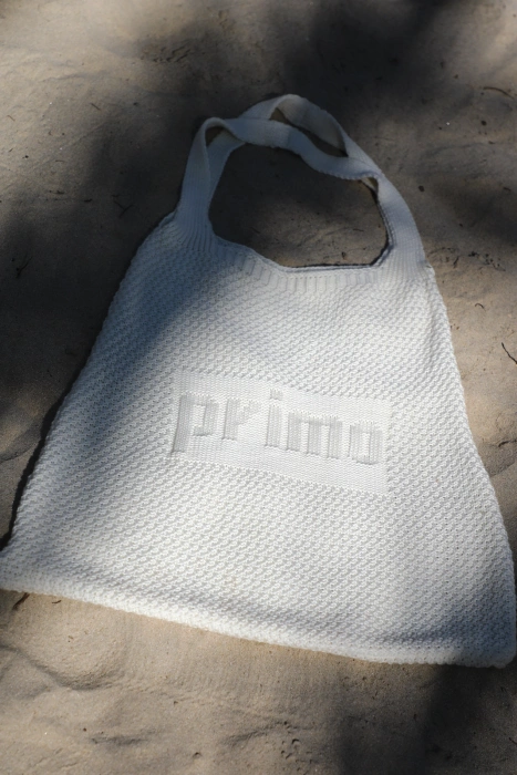 Torba dzianinowa na ramię Primo x Fobya kremowa