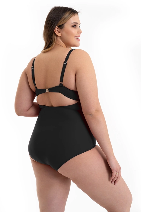 Jednoczęściowy kostium kąpielowy z fiszbinami i miękkimi miskami