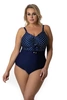 Jednoczęściowy kostium kąpielowy modelujący wyszczuplający usztywniane miski Plus Size