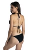 Dwuczęściowy kostium kąpielowy czarne bikini z kolorowymi frędzlami wiązany