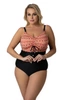 Jednoczęściowy kostium kąpielowy modelujący wyszczuplający usztywniane miski Plus Size
