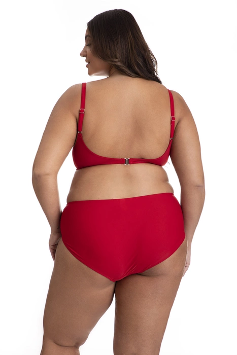 Dwuczęściowy kostium kąpielowy wyszczuplający Plus Size usztywniany biustonosz i majtki z wysokim stanem