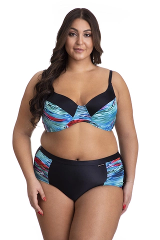 Dwuczęściowy kostium kąpielowy wyszczuplający z wysokim stanem