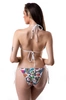 Dwuczęściowy kostium kąpielowy wzorzyste bikini, wiązany stanik i majtki