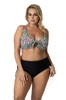 Dwuczęściowy kostium kąpielowy Plus Size modelujący miękkie miski i majtki z wysokim stanem