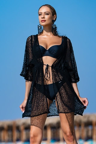 Ażurowa tunika plażowa pareo narzutka