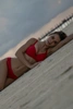 Dwuczęściowy kostium kąpielowy bikini z usztywnianymi miskami i ozdobnym paskien