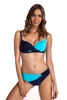 Dwuczęściowy kostium kąpielowy dwukolorowe bikini usztywniane miski