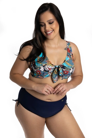 Dwuczęściowy kostium kąpielowy Plus Size modelujący miękkie miski i majtki z wysokim stanem