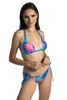 Dwuczęściowy kostium kąpielowy wzorzyste bikini wiązany