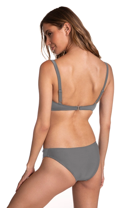 Dwuczęściowy kostium kąpielowy dwukolorowe bikini usztywniane miski