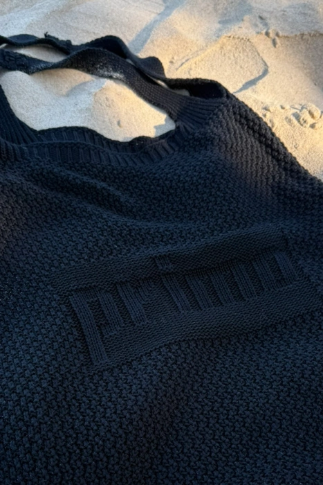 Torba dzianinowa na ramię Primo x Fobya czarna