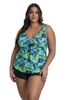 Tankini dwuczęściowy komplet ze spodenkami