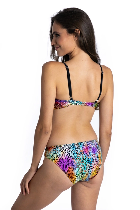 Dwuczęściowy kostium kąpielowy bikini usztywniana bardotka i klasyczne majtki