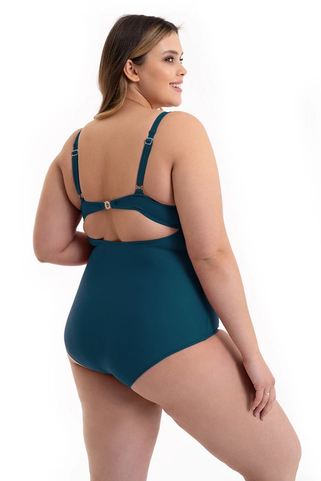 Jednoczęściowy kostium kąpielowy z fiszbinami i miękkimi miskami