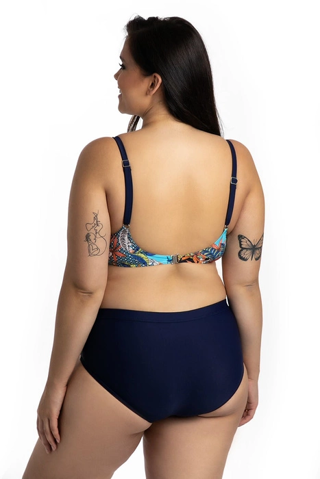 Dwuczęściowy kostium kąpielowy wyszczuplający z wysokim stanem