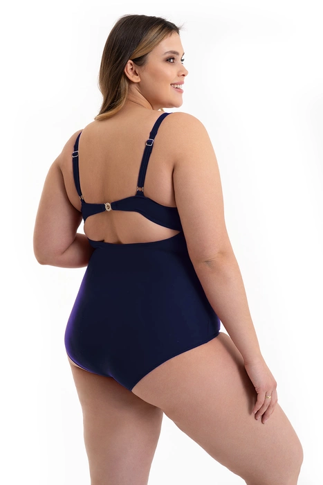 Jednoczęściowy kostium kąpielowy z fiszbinami i miękkimi miskami