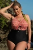 Jednoczęściowy kostium kąpielowy modelujący wyszczuplający usztywniane miski Plus Size