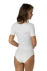 Bawełniane body damskie klasyczne z krótkim rękawem białe