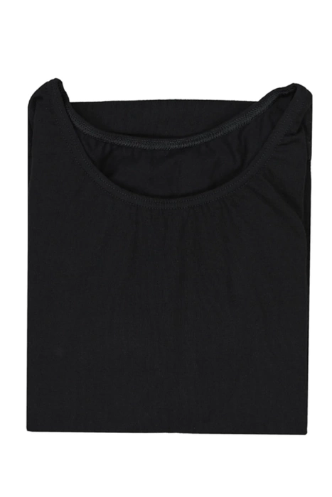 Bawełniane body damskie klasyczne z długim rękawem czarne