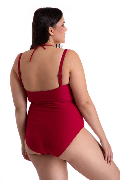 Jednoczęściowy kostium kąpielowy wyszczuplający z usztywnianymi miskami i odpinanymi ramiączkami