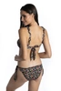 Dwuczęściowy kostium kąpielowy wzorzyste bikini z falbankami top bandeau