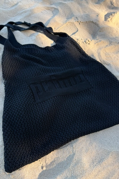 Torba dzianinowa na ramię Primo x Fobya czarna