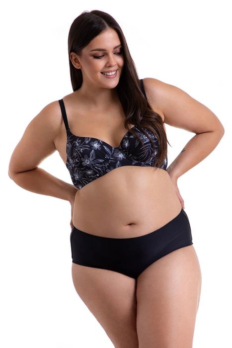 Dwuczęściowy kostium kąpielowy klasyczny usztywniany biustonosz i majtki z wyższym stanem