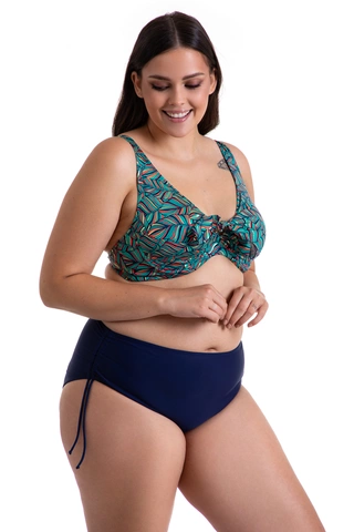 Dwuczęściowy kostium kąpielowy Plus Size modelujący miękkie miski i majtki z wysokim stanem