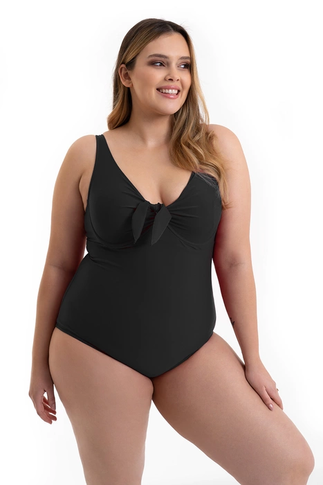 Jednoczęściowy kostium kąpielowy z fiszbinami i miękkimi miskami