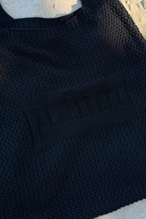 Torba dzianinowa na ramię Primo x Fobya czarna