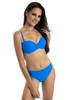 Dwuczęściowy kostium kąpielowy bikini, stanik push-up, bardotka z odpinanymi ramiączkami, klasyczne figi