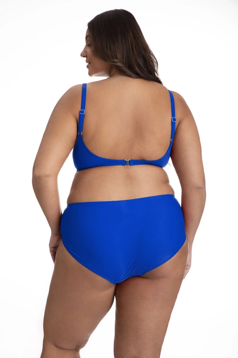 Dwuczęściowy kostium kąpielowy wyszczuplający Plus Size usztywniany biustonosz i majtki z wysokim stanem