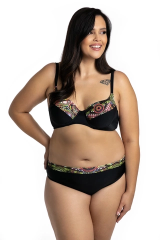 Dwuczęściowy kostium kąpielowy Plus Size usztywniane miski i figi pełne