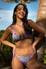 Dwuczęściowy kostium kąpielowy kolorowe bikini w kwiaty 