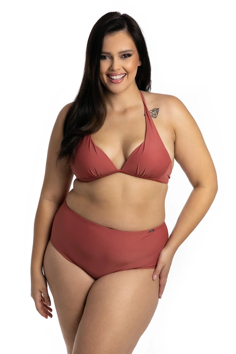 Dwuczęściowy kostium kąpielowy biustonosz wiązany figi modelujące z wysokim stanem