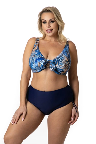 Dwuczęściowy kostium kąpielowy Plus Size modelujący miękkie miski i majtki z wysokim stanem