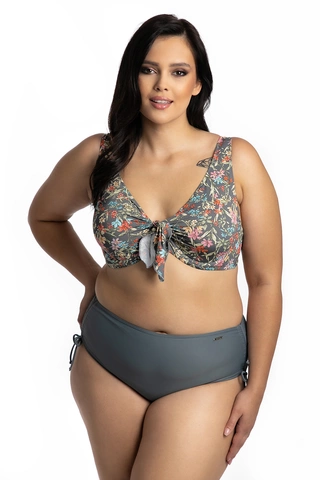 Dwuczęściowy kostium kąpielowy Plus Size modelujący miękkie miski i majtki z wysokim stanem