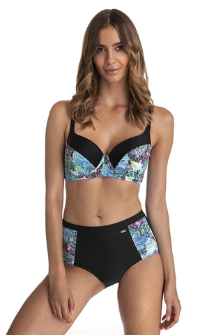 Dwuczęściowy kostium kąpielowy wyszczuplający z wysokim stanem