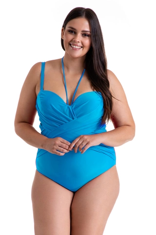 Jednoczęściowy kostium kąpielowy wyszczuplający z usztywnianymi miskami i odpinanymi ramiączkami