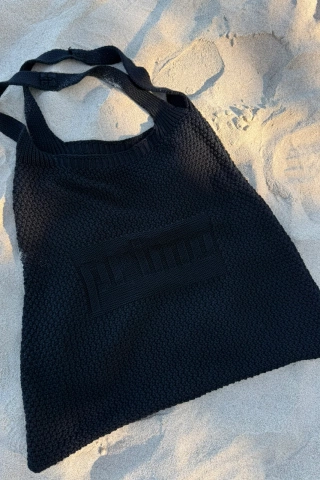 Torba dzianinowa na ramię Primo x Fobya czarna