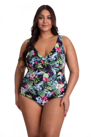 Jednoczęściowy kostium kąpielowy wyszczuplający z usztywnianymi miskami